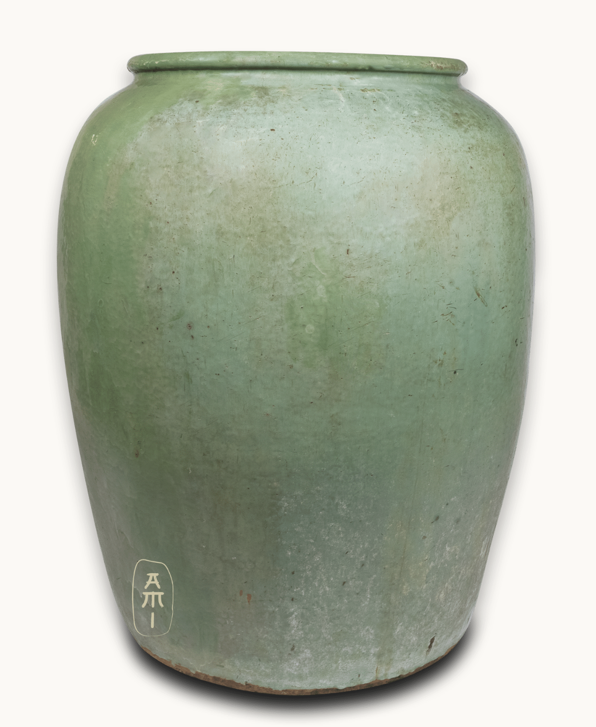 Grote groene bloempot